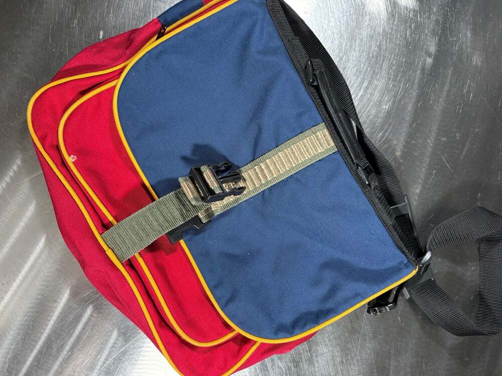 Vintage 90s Gap Primary Color Block Messenger Bag Red Blue Yellow